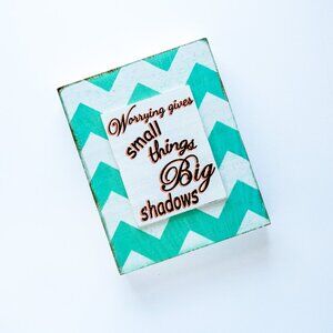 ADORABLE Chevron Print Inspirational Quote Wall Decor